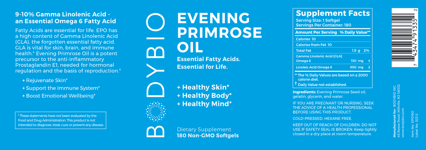 BodyBIo Evening Primrose Oil Softgels