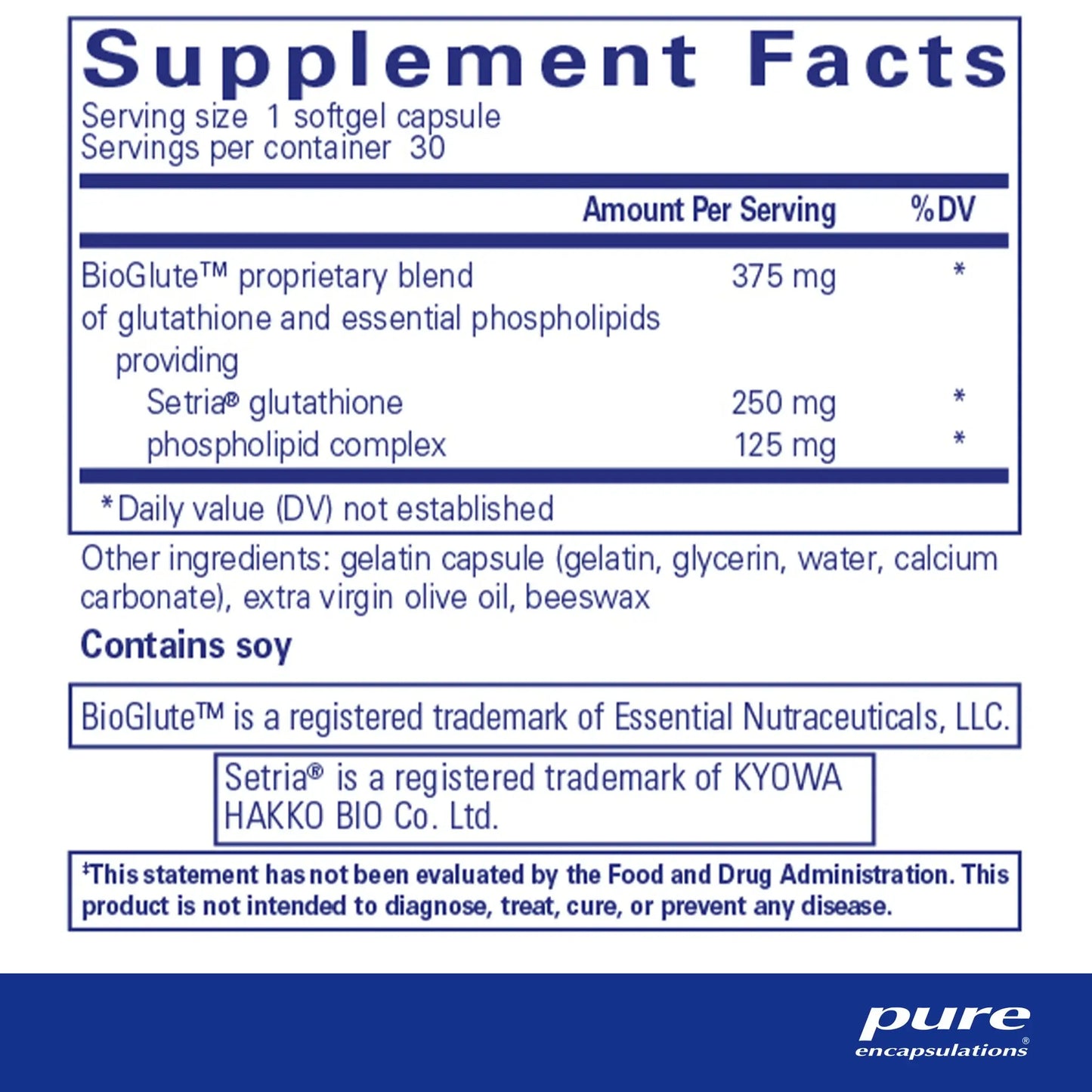 Pure Encapsulations Liposomal Glutathione Gelcaps