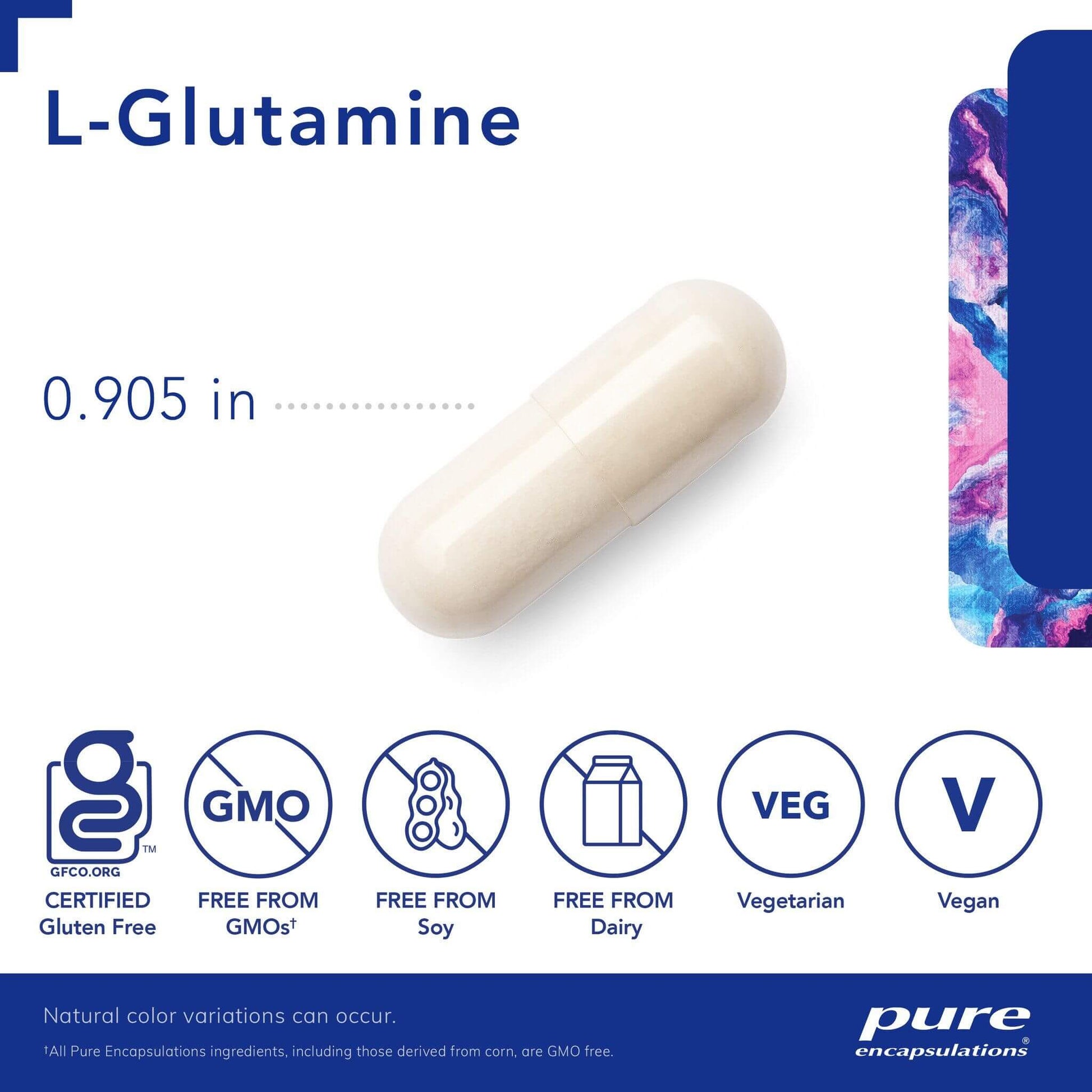 Pure Encapsulations l-glutamine 850 capsules