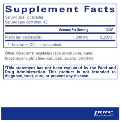 Pure Encapsulations Niacinamide Capsules