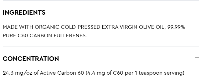 C60 with Organic Extra Virgin Olive Oil Liquid