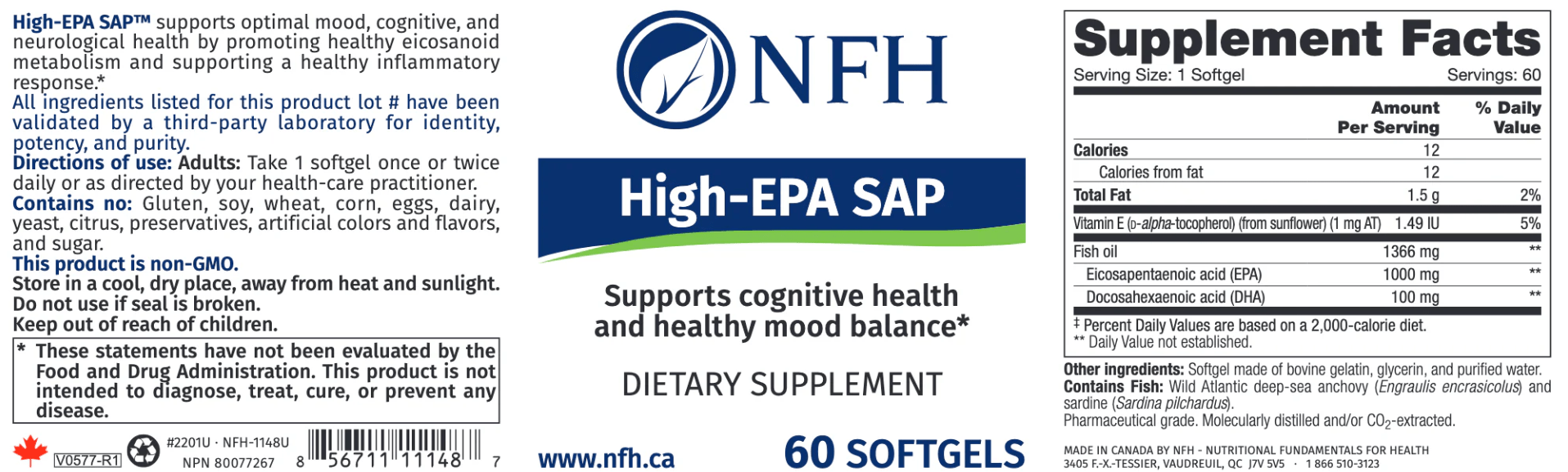 NFH High EPA SAP Softgels