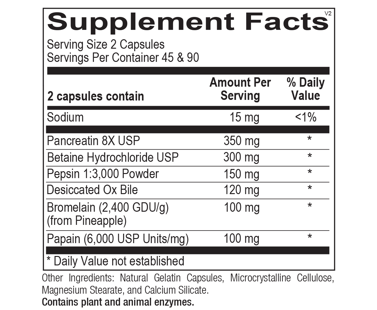 Orthomolecular Ortho Digestzyme Capsules 2