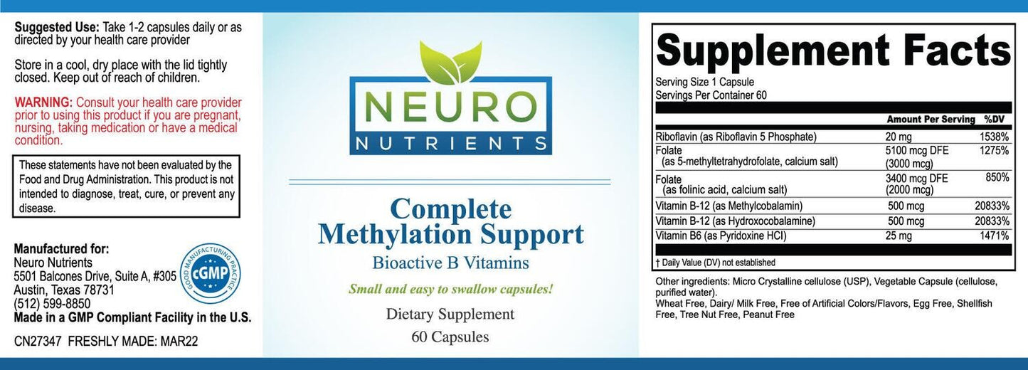 Neuro Nutrients Complete Methylation Support Capsules