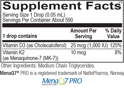OrthoMolecular Liquid Vitamin D3 with K2 2