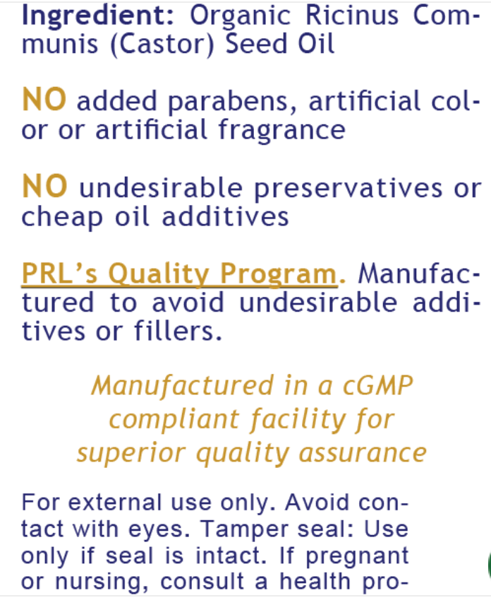 Premier castor oil