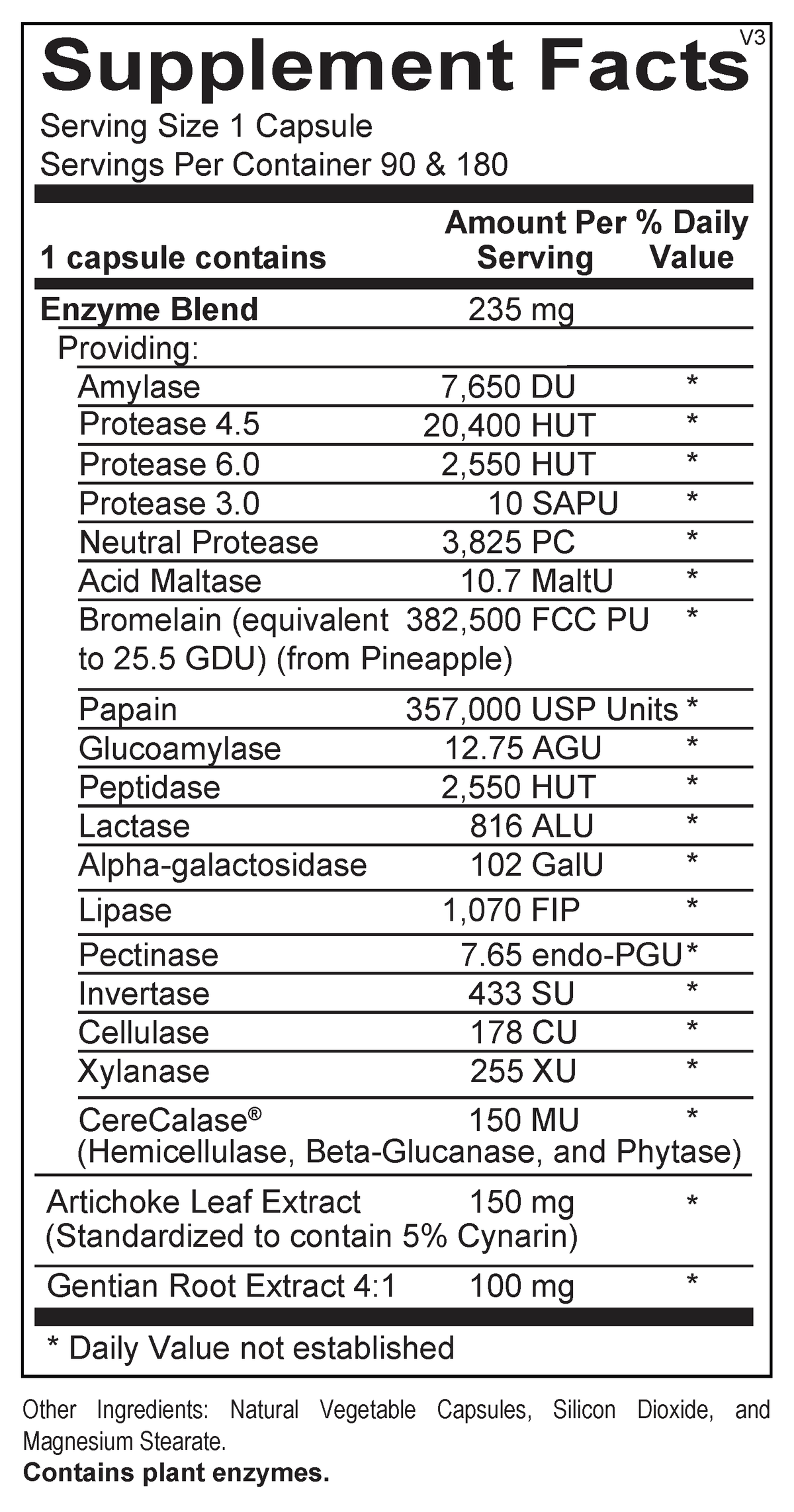 OrthoMolecular Digestzyme-V Capsules 2