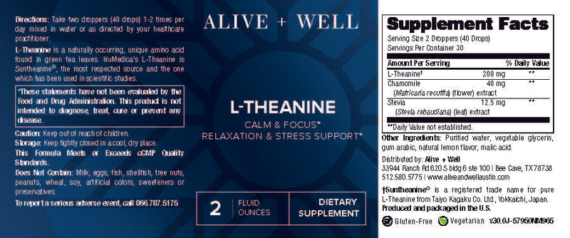 Alive and Well L-Theanine Liquid