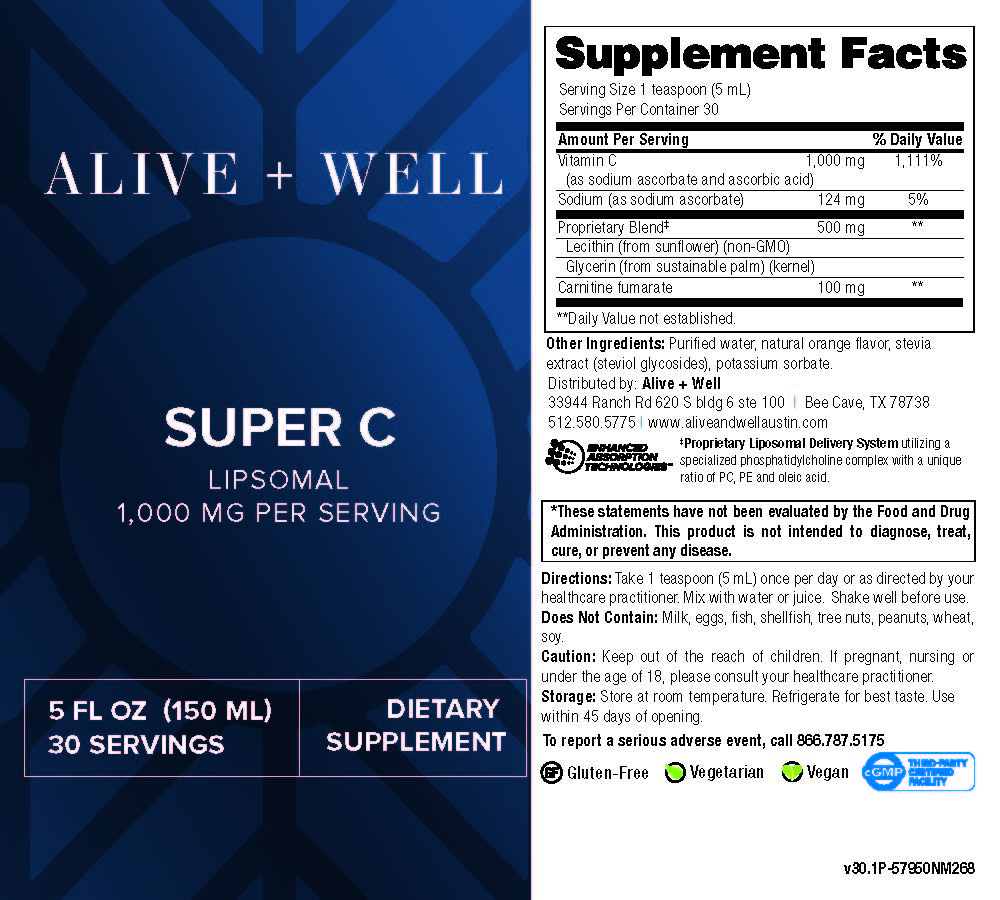 Alive and Well Super C - Liposomal Liquid