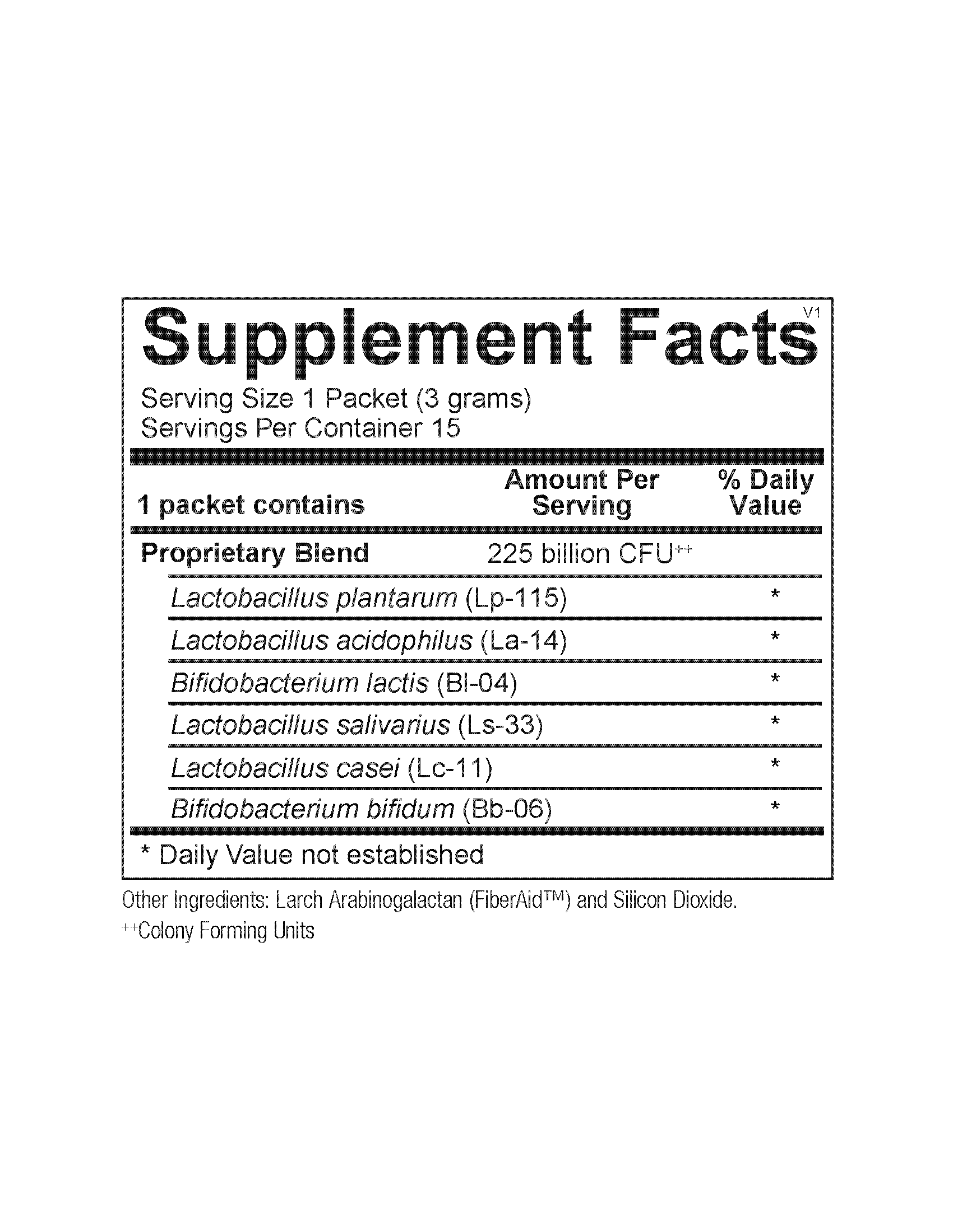 OrthoMolecular Probiotic 225 Powder Packets 2