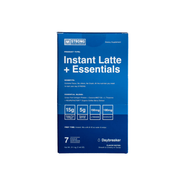 Strong Coffee Company Instant Latte + Essentials Daybreaker Powder