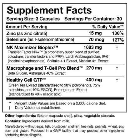 Researched Nutritionals Transfer Factor Multi-Immune Capsules