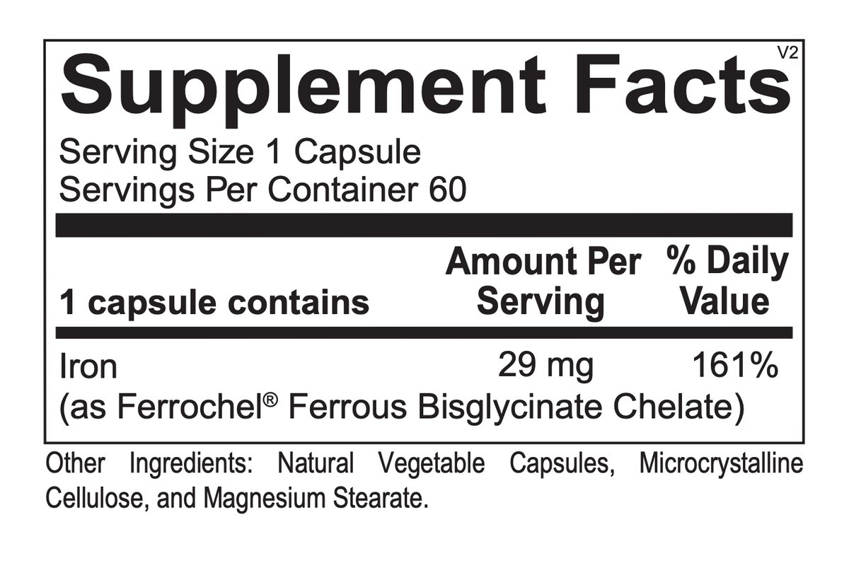 OrthoMolecular Reacted Iron Capsules 2