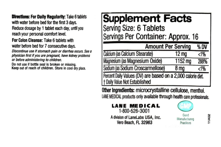 Lane Medical 3A Magnesia Tablets