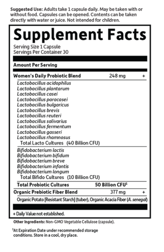Garden of Life Once Daily Women's 50 Billion Probiotic Capsules