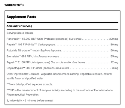 Douglas Labs Wobenzym N Capsules