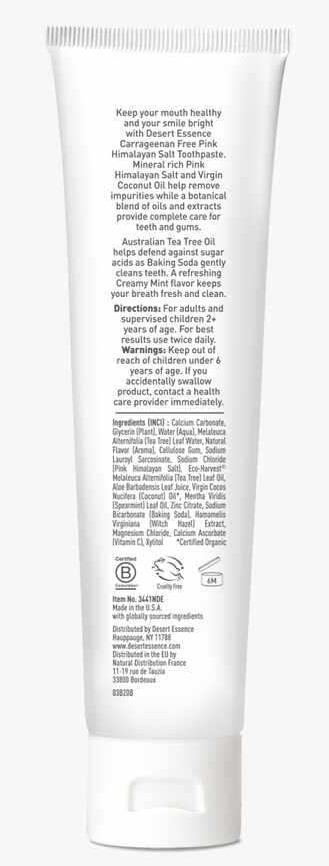 Desert Essence Pink Himalayan Salt Toothpaste