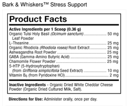 Dr. Mercola Bark&Whiskers Stress Support Powder for Pets