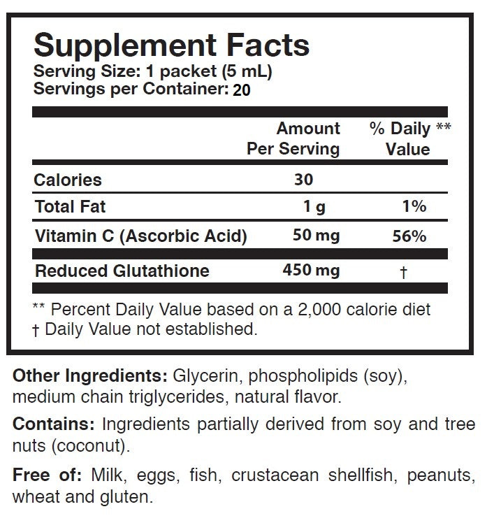 Researched Nutritionals Tri-Fortify Liposomal Glutathione 20 Individual Packets