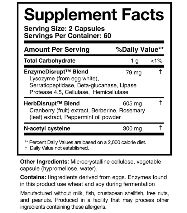 Researched Nutritionals BioDisrupt Capsules