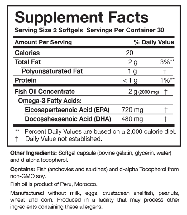 Researched Nutritionals Omega 3-Plus Softgels